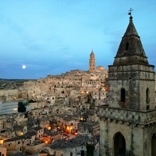 panorama dal Barisano di sera