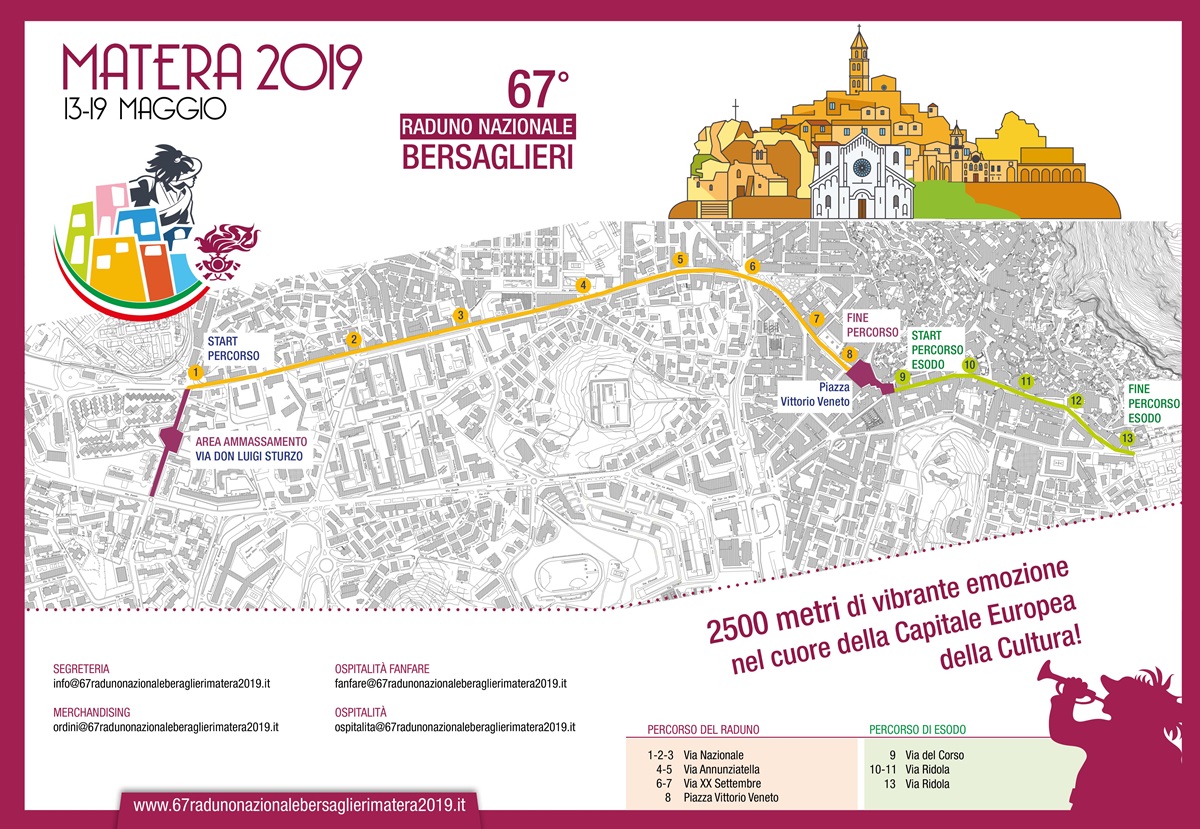 percorso dei bersaglieri a matera