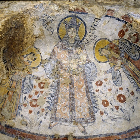 madonna bizantina nella cripta del peccato originale