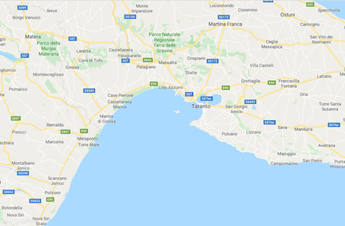 raggiungere le tavole palatine da taranto