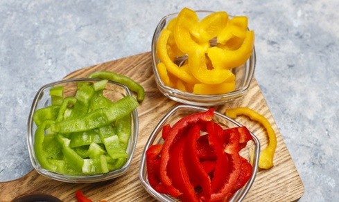 peperoni di vari colori