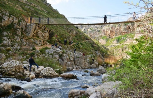 ponte tibetano d'estate