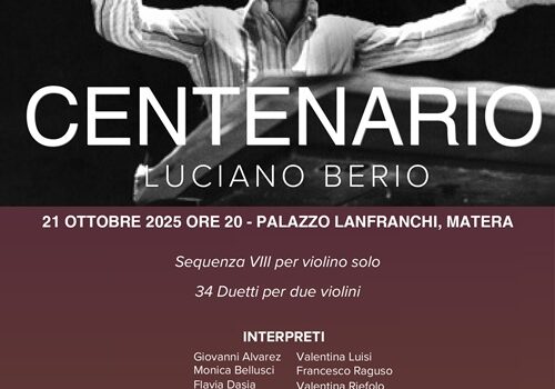 concerto luciano berio a matera